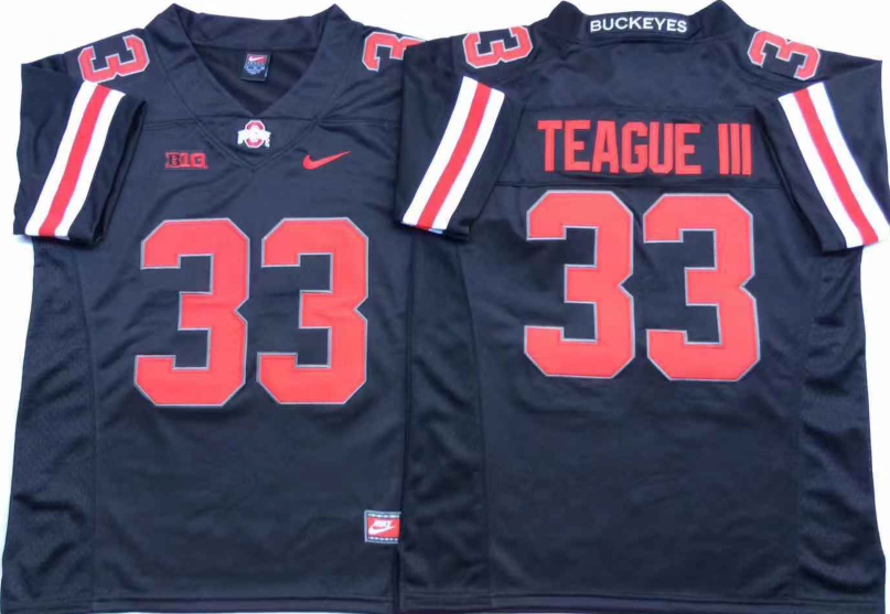 NCAA Men Ohio State Buckeyes Black 33 TEAGUE III